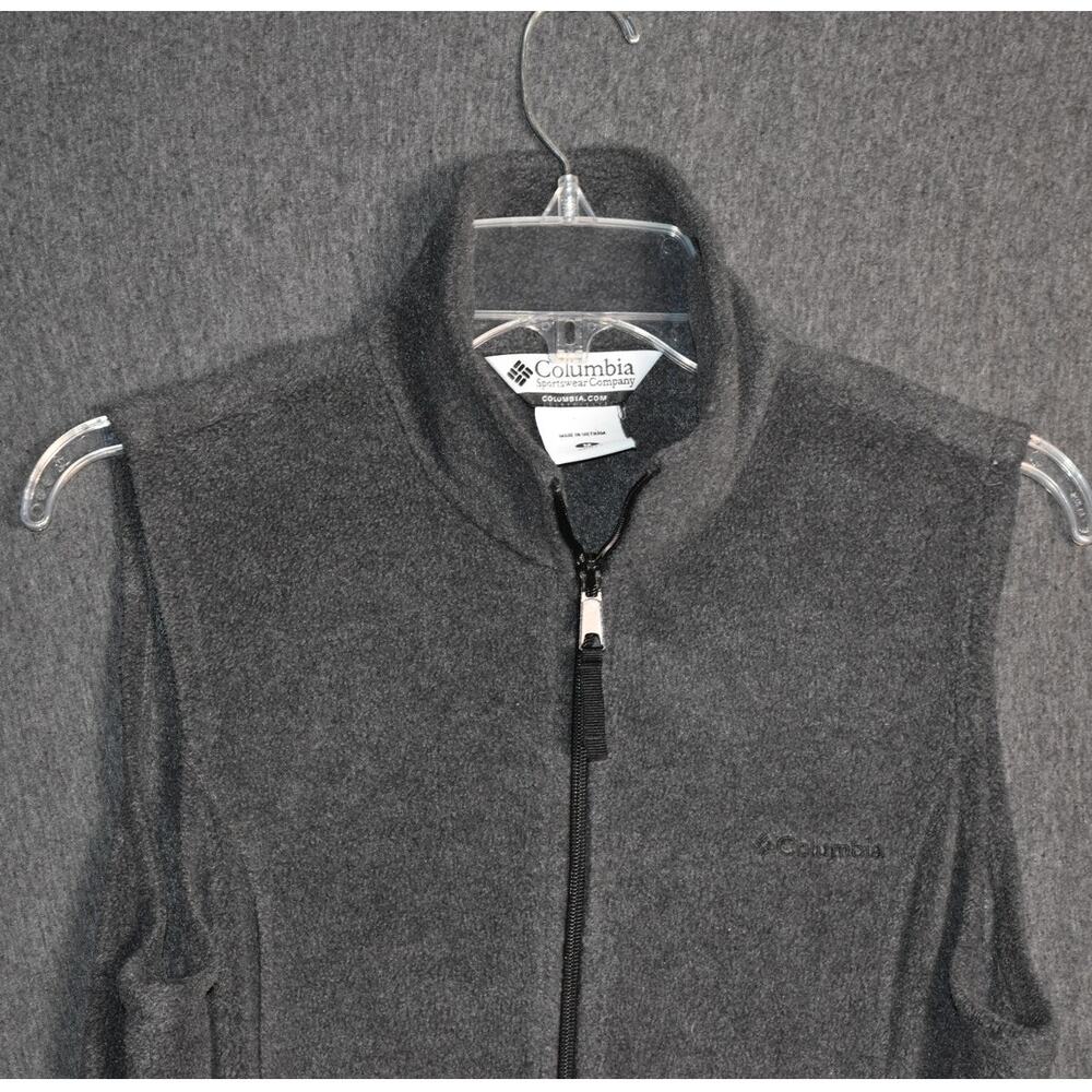 Columbia Women's Medium Gray Benton Springs Fleece Vest Outdoor Hiking - Picture 2 of 11